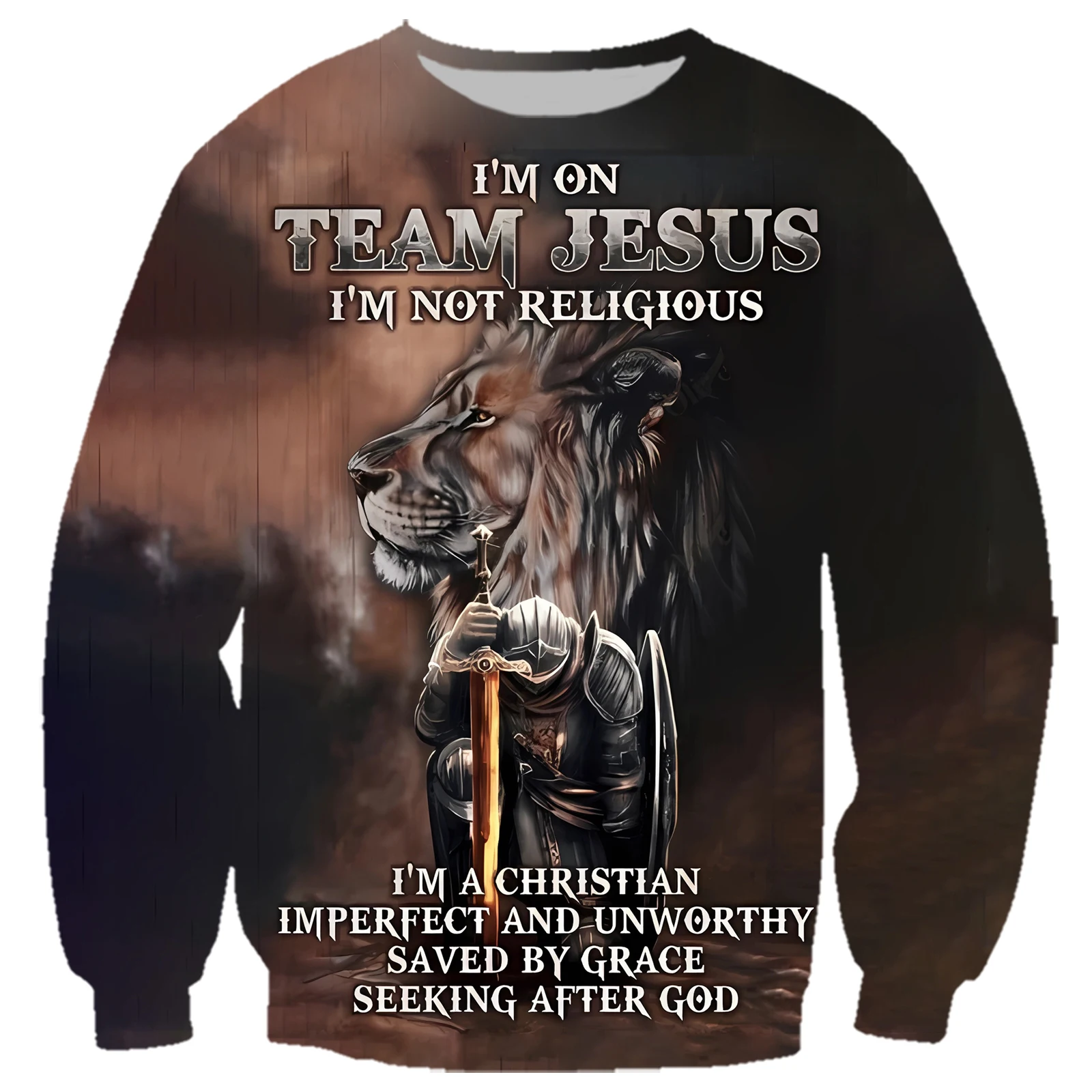 HX Christ Fans Hoodies I Am on Team Jesus 3D Printed Sweatshirt Zip Hoodie Coat Fashion Sportwear Christian Believers Gifts