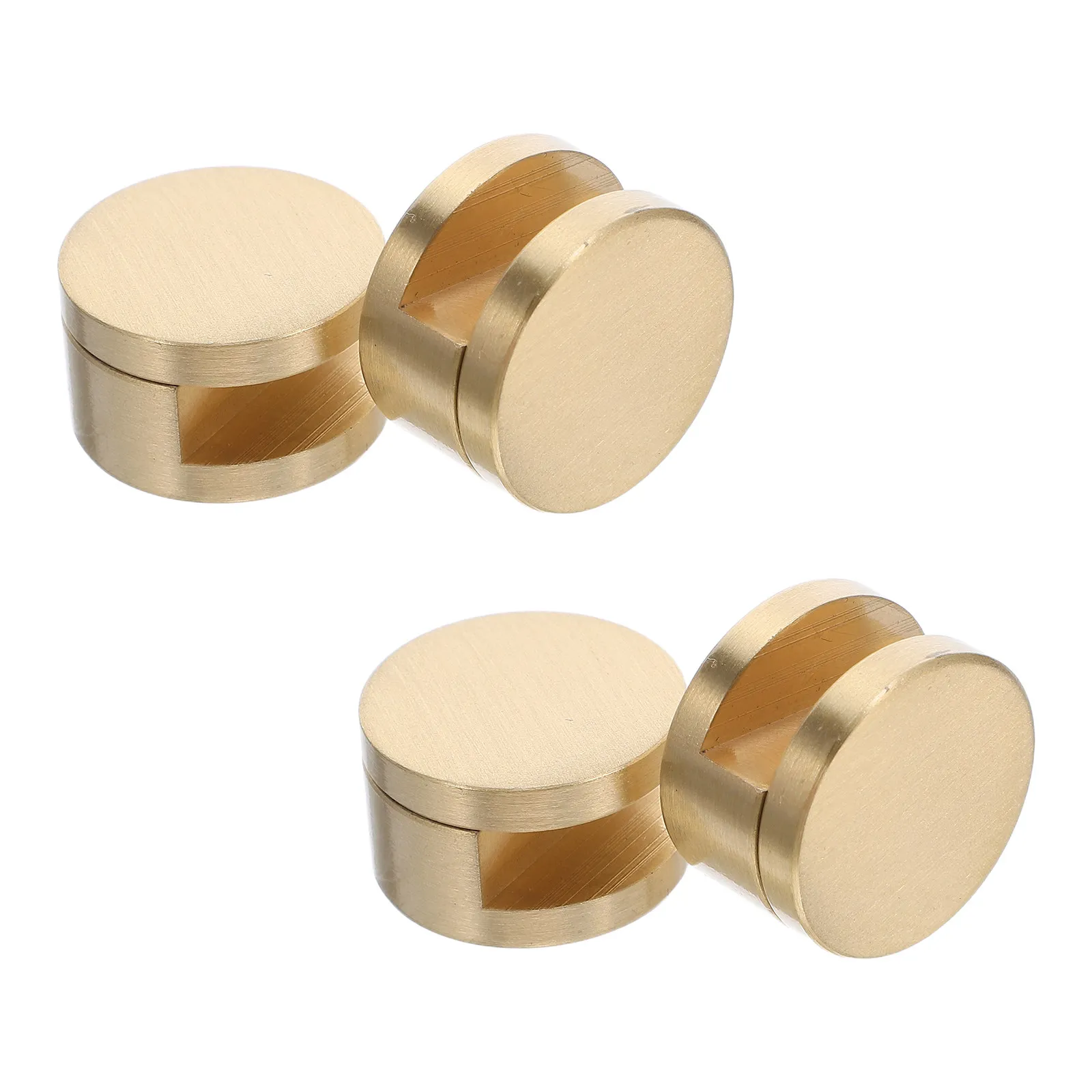 4Pcs Rust Resistant Brass Mirror Clips Sleek Glass Clamps for 5-12Mm Mirrors Easy DIY Installation Wall Mounted Bathroom Dresser