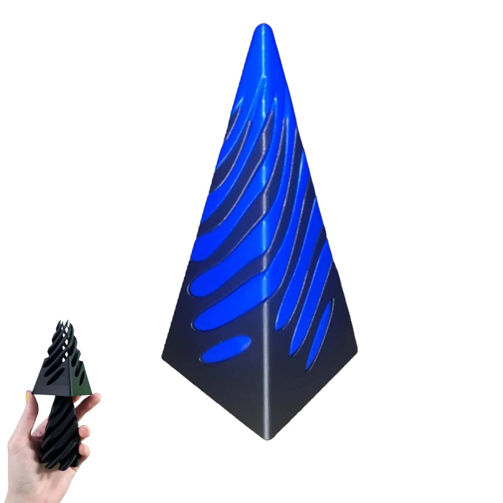 Hot Ins Pyramid Ornament Impossible Pyramid Passthrough Sculpture 3d Print Screw Fidget Toy Spiral Cone Decompression