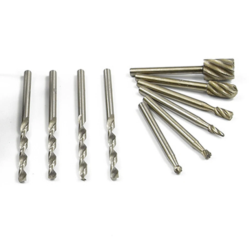 

11Pcs Electric Grinding Milling Cutters Carving Locator Drills Rotary Burrs Drilling Burr Set for Woodworking Limiting Stopper