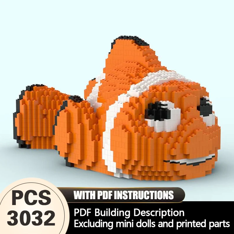 

Creators Animal Series Model MOC Building Bricks Freshwater Fish Modular Technology Gifts Holiday Assemble Children Toys Suit