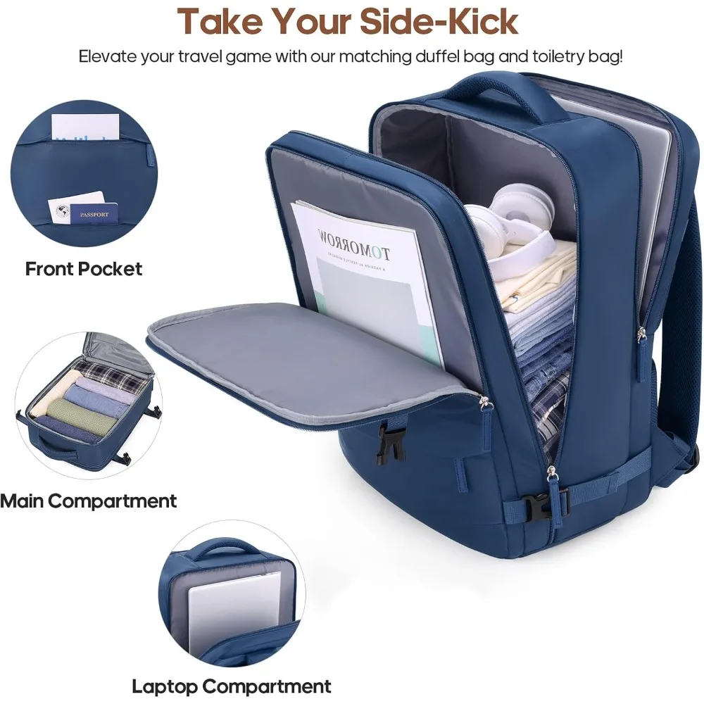 Polycarbonate Hardshell Spinner Luggage Set with Carry-On Suitcase and Backpack, Airline Approved for Travel, Long-Lasting Durab