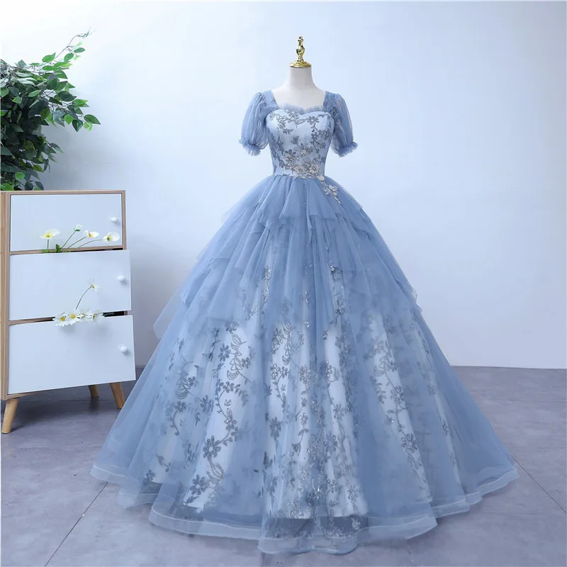 Dsp vestidos de 15 quinceañera elegant eine Linie kurze Ärmel quince anera Kleider Abschluss ball Party kleider