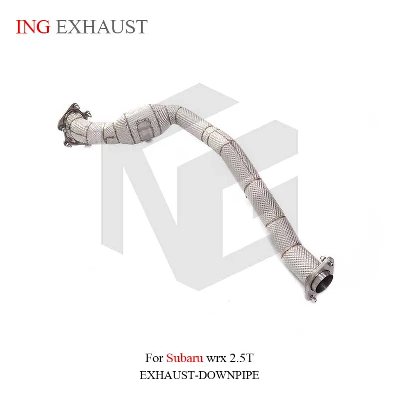 

ING stainless steel downpipe for Subaru WRX 2.5T exhaust system with heat shield, high temperature resistant, auto parts