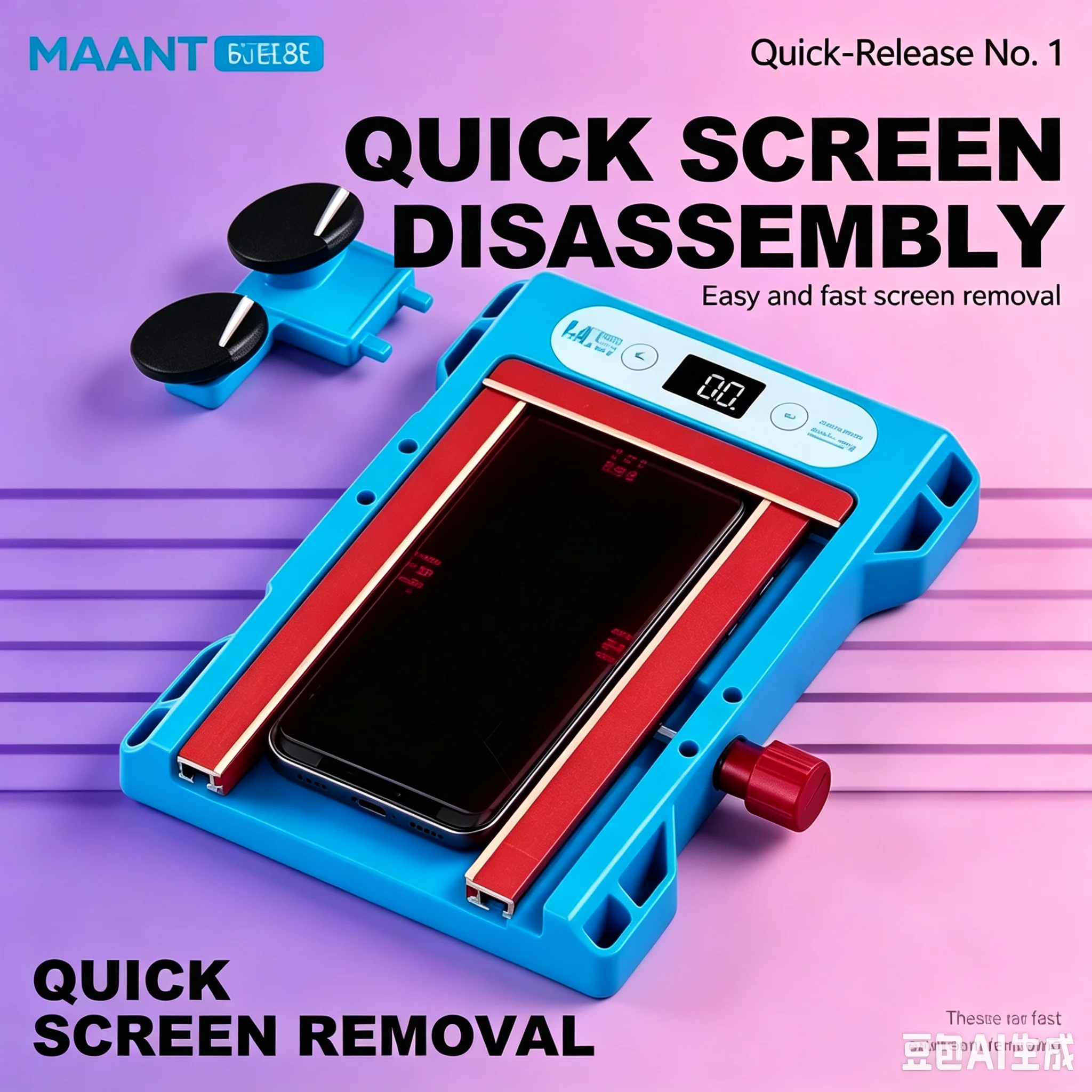 MaAnt Quick Heated Screen Remover, Safe Screen Frame Heated Adhesive Removal Tool, Suitable for Mobile Phone Repair