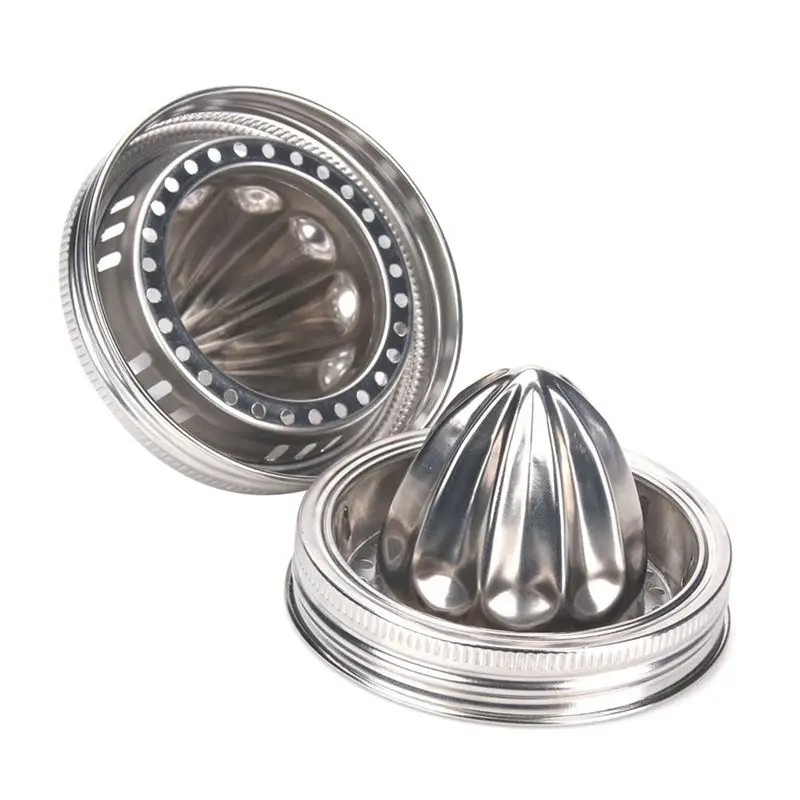 

AEE4-2 Piece Jar Stainless Steel Juicer Lid Citrus Reamer For Mason Jar Lemon Juicer Manual