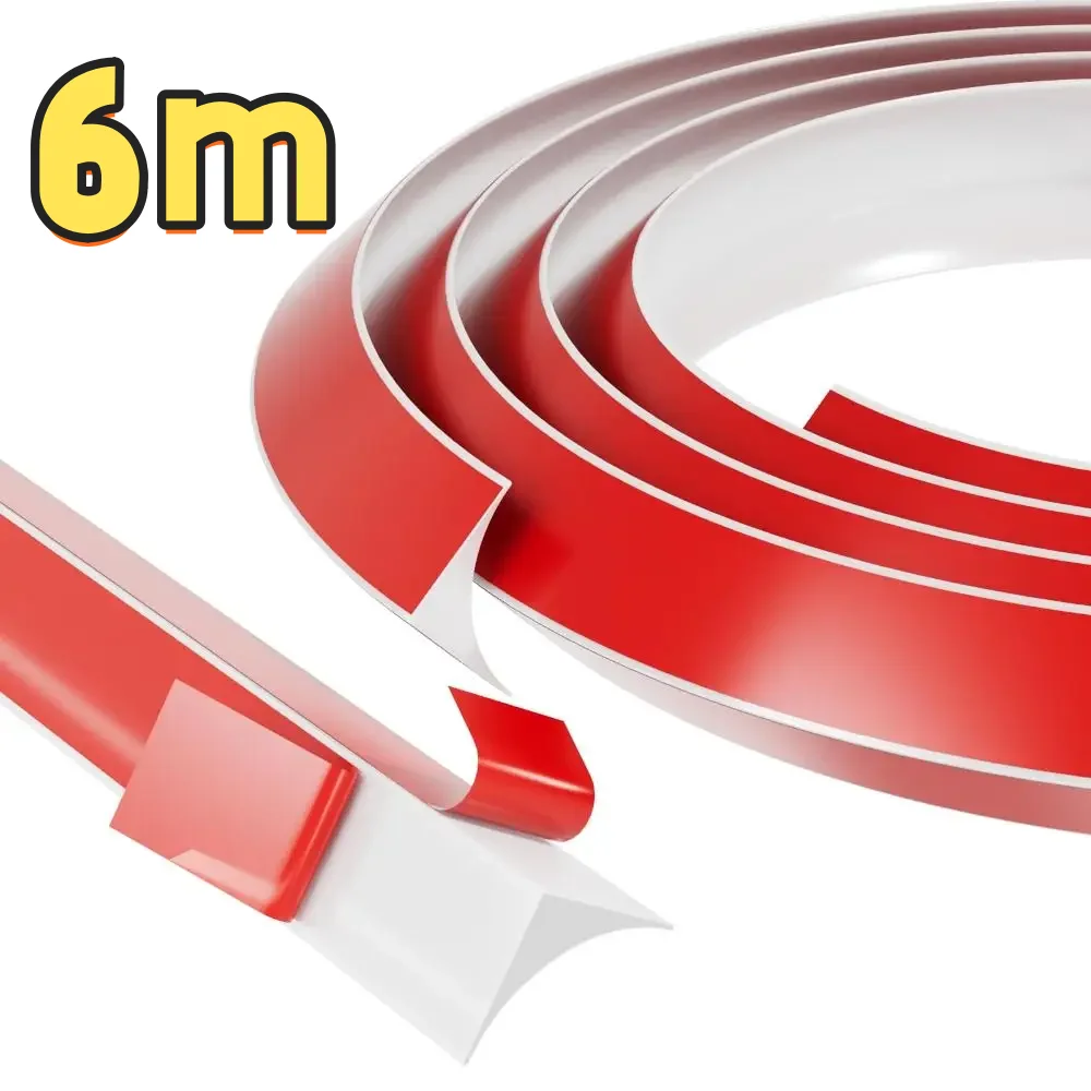 1pc Durable Silicone Quarter Round Molding Trim Flexible 1/2/3m Caulk Strip Peel and Stick Door Bottom Seal Strip Floor Edge