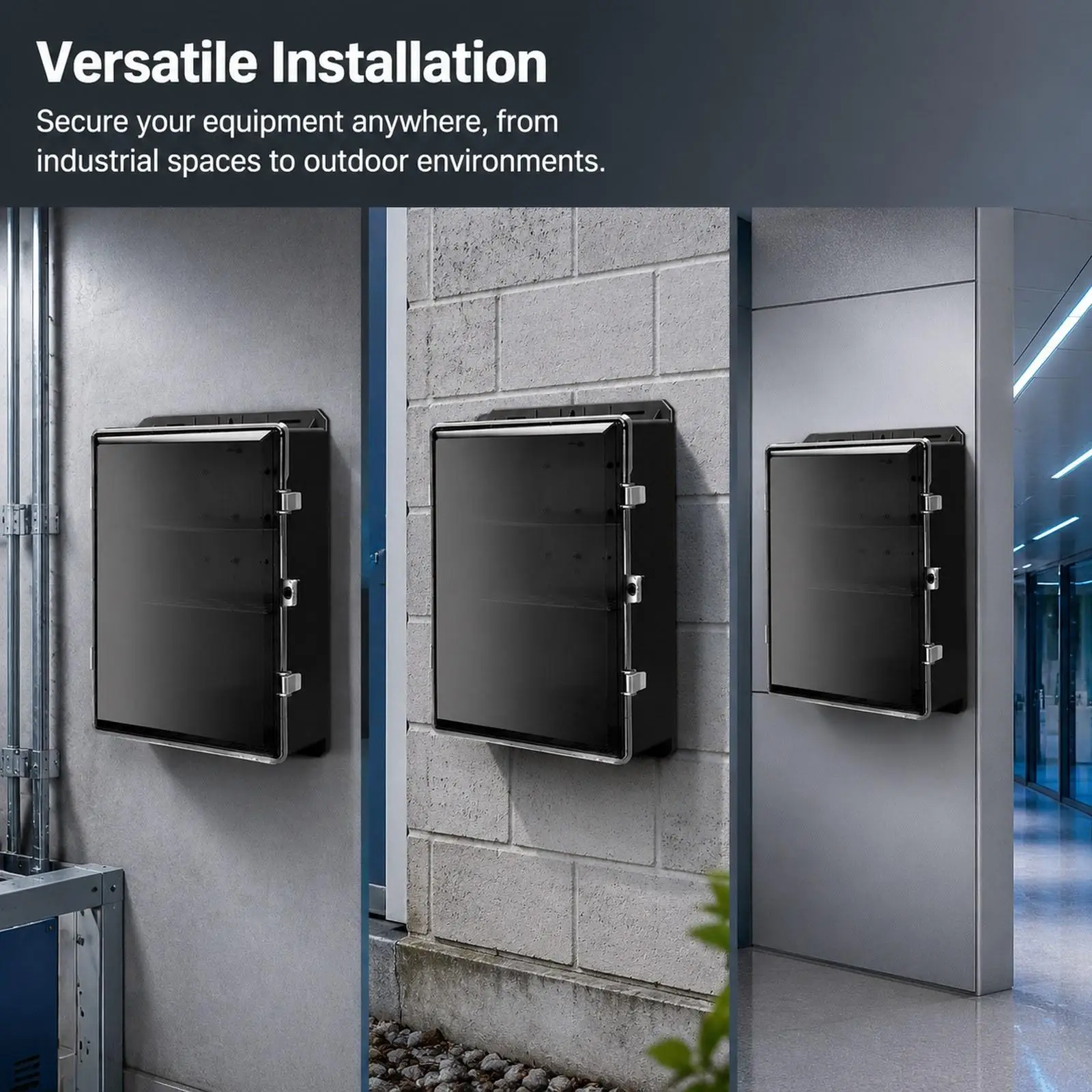 Power Distribution Box Enclosure Easy to Install Instrument Case Outdoor Electrical Box Waterproof for Shopping Mall Hotel