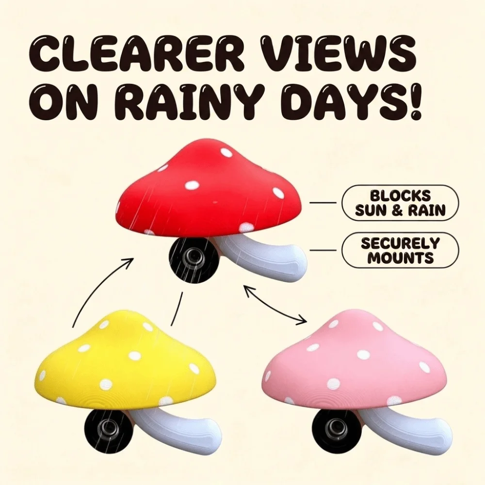 Weatherproof Rain Cover Mushroom Shaped Light Weight Sun Protection Cover Decorative Easy To Mount Vehicle Security Camera Cover