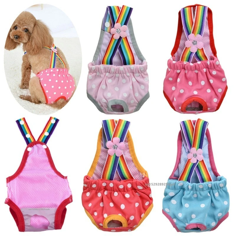 Female Dog Diapers Physiological Pant Puppy Women's Panties Shorts Underwear Washable Clothes For Small Medium Girl Dogs Cat