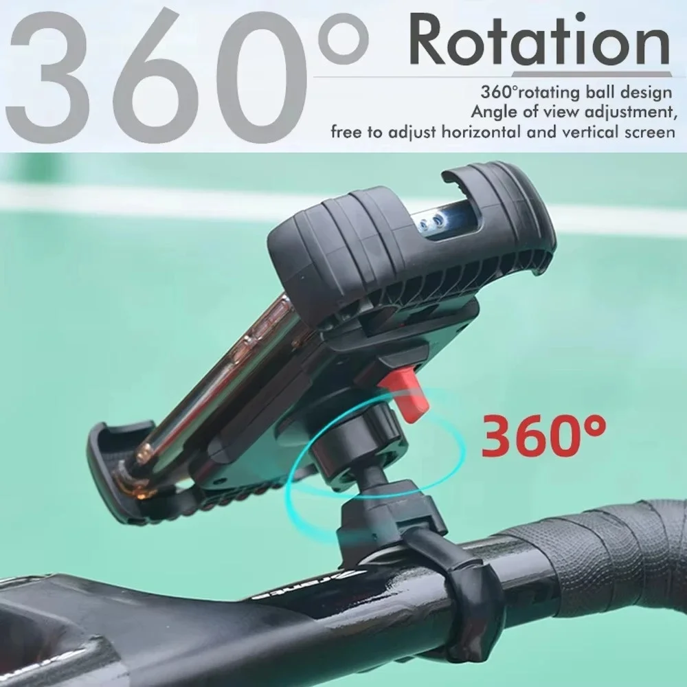 Universal Mountain Bicycle Mobile Phone Holder Shockproof Handlebar Bracket Motorcycle GPS Navigation Holder For All Smartphones