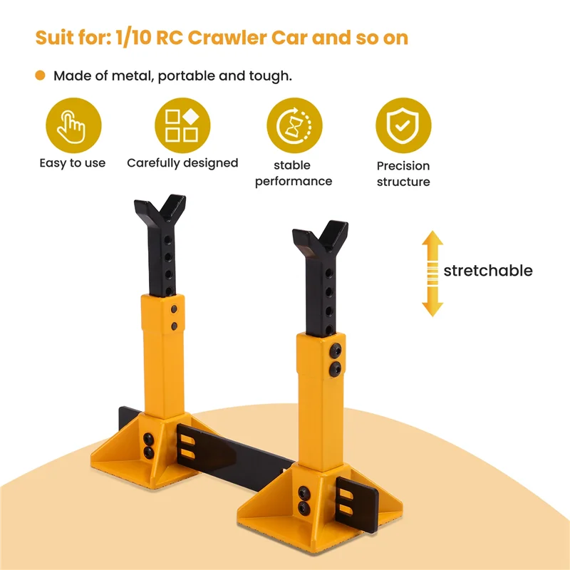 محاكاة ارتفاع معدني قابل للتعديل جاك RC حامل السيارة حامل الديكور ل 1/8 1/10 RC الزاحف محوري SCX10 TRX4 D90