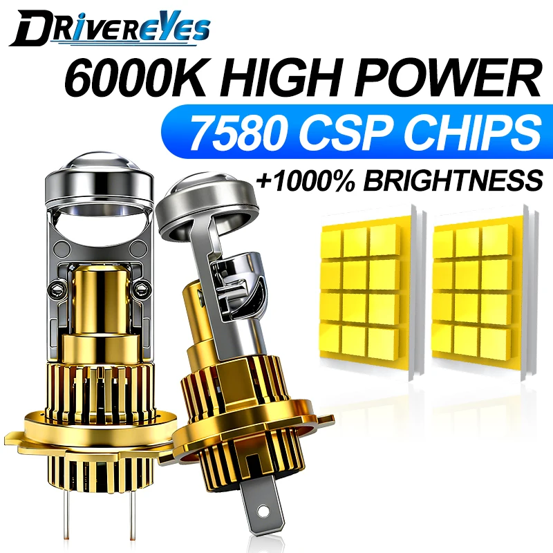 

H7 H4 LED Headlight Mini Lens Projector H11 H9 9005 HB3 9006 HB4 H8 1:1 Mini Wireless Plug&Play Fog Light Turbo Ultra Bright 12V