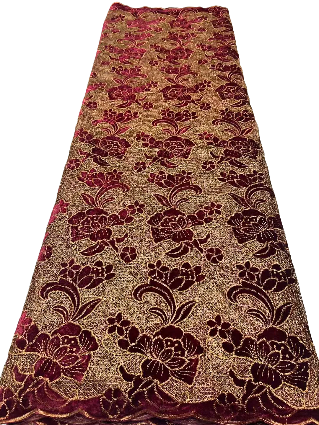 Factory Offers 2026Latest Delicate Best Quality Soft Elegant Embroidered Velvet lace fabric For Party Evening Dress U_Ge5698