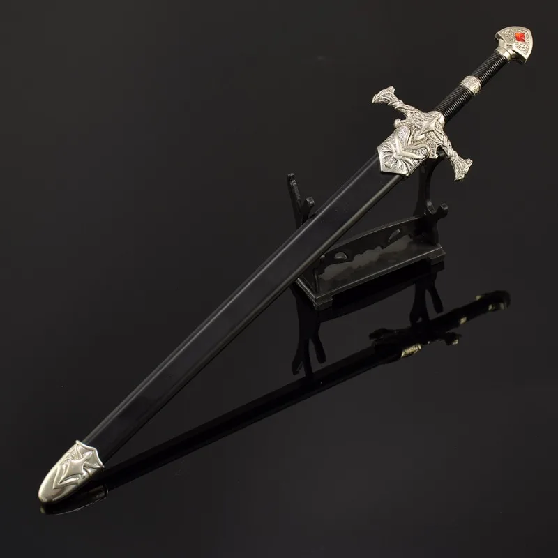 Modelo de espada de fuego negra de 30CM, juguete coleccionable de fantasía, exquisita decoración del hogar, regalo Ideal para fanáticos y fines de exhibición