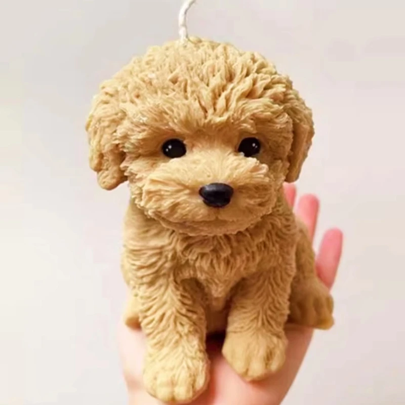 

3D Dog Shape Aromatherapy Gypsum Crafts Silicone Mold DIY Scented Candle Molds Plaster Ornament Home Decoration Mould