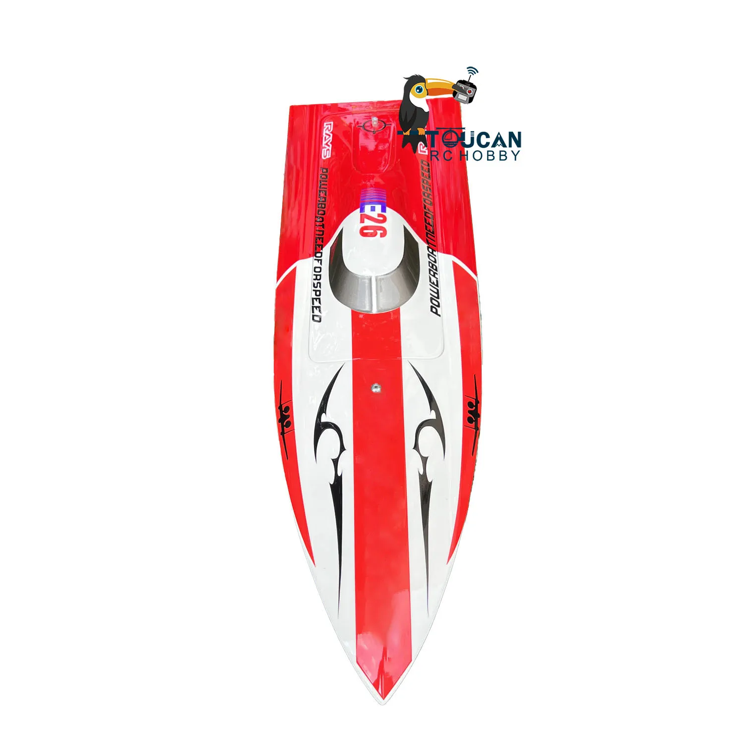 DT E26 Prepainted Electric Racing Boat Radio Control High-speed Boat KIT Hull for Advanced Player Toys Gifts Model TH02632-SMT7