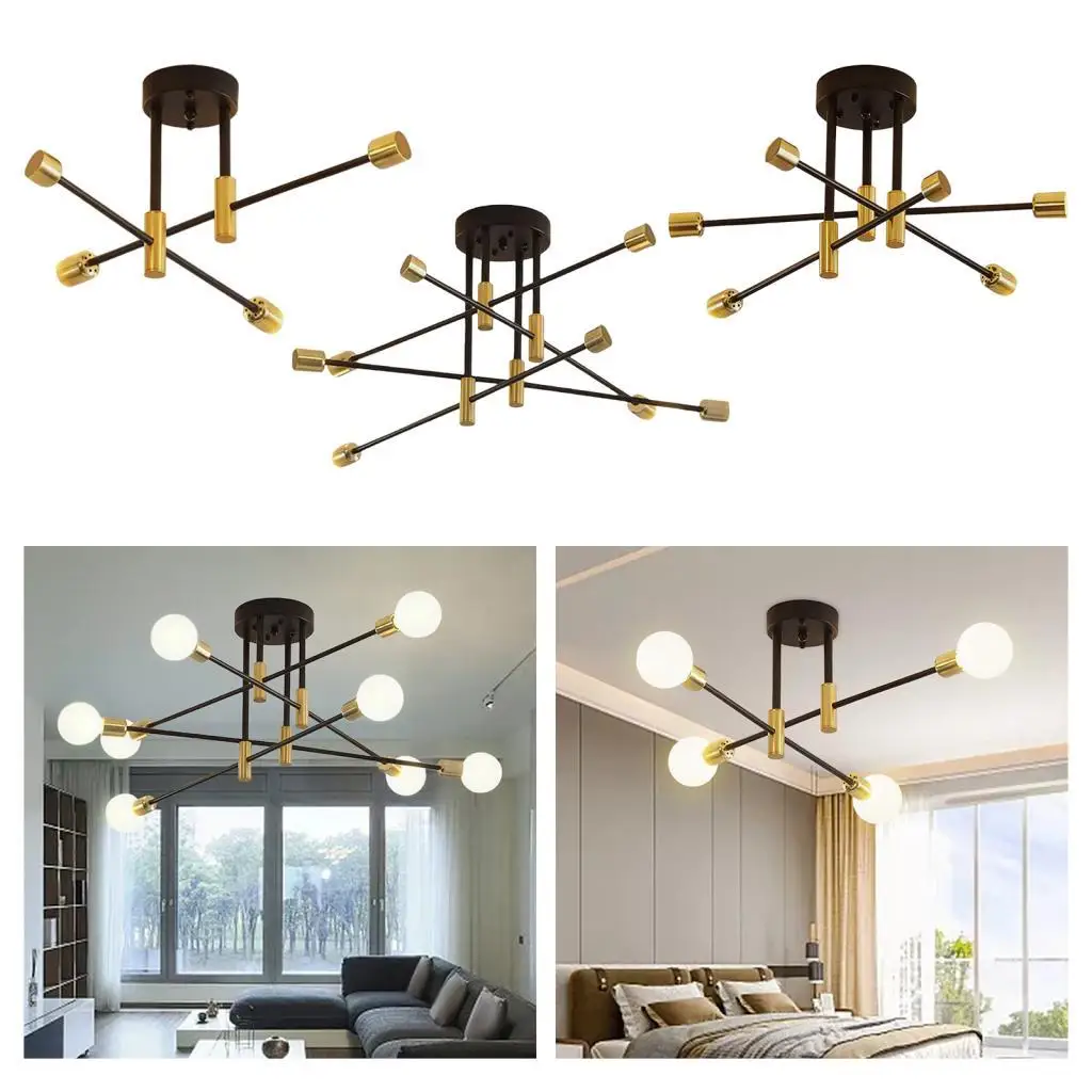 E27 Ceiling Lamp Iron Chandelier Modern Pendant Lighting for Dining Room Kitchen Bar Nordic Industrial Home Decor