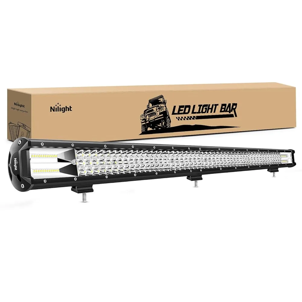 

Nilight 37Inch Triple Row LED Light Bar 468W 46800LM Flood Spot Combo Beam Off Road Driving Lights for Truck Jeep SUV ATV UTV Boat Marine 4x4 Pickup Fog Work Auxiliary Lamp Outdoor Camping