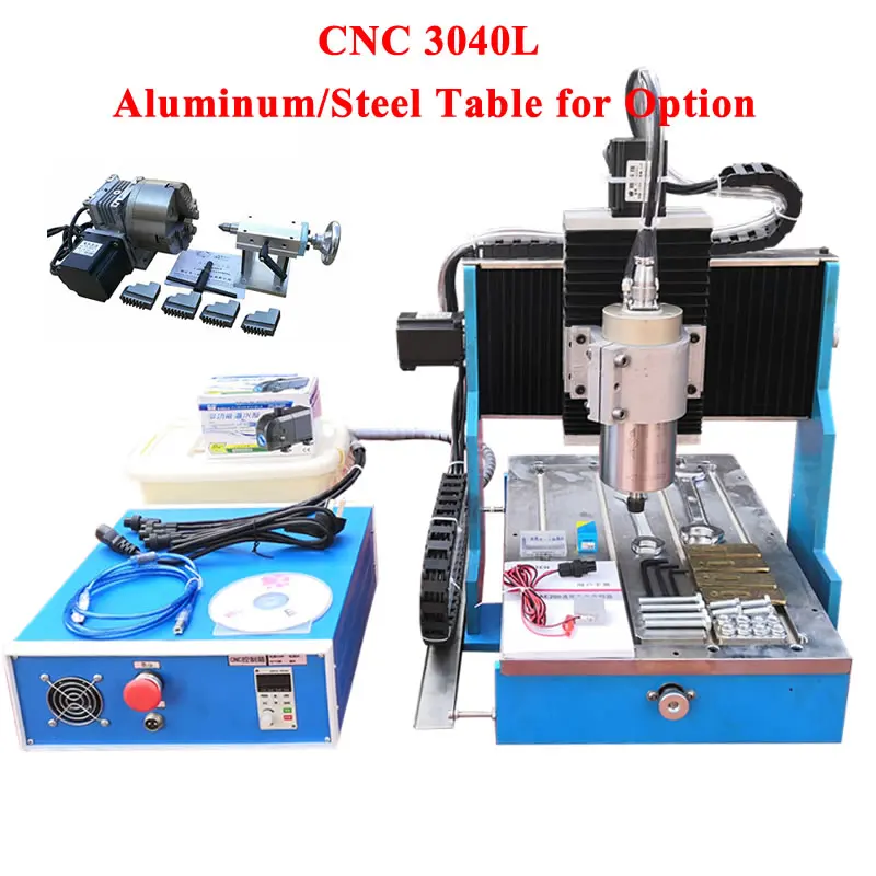 

Diy CNC 3040L Engraving Machine 1.5KW 2.2KW 3 Axis 4 Axis USB Port CNC Lathe Router Metal Cutter Linear Guideway CNC Kit Tools