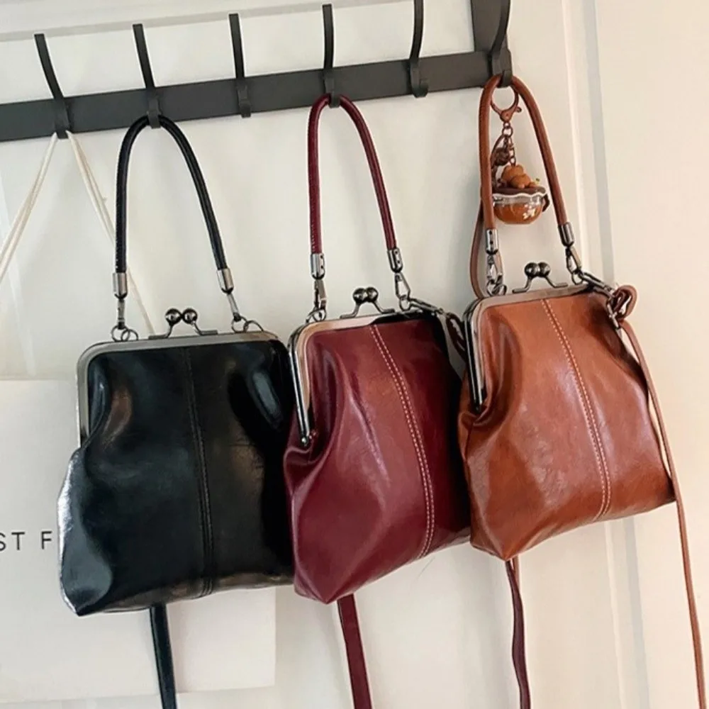 

New Retro Style Women's Handbag Large Capacity Elegant Crossbody Bag Waterproof PU Leather Shoulder Bag Daily Use