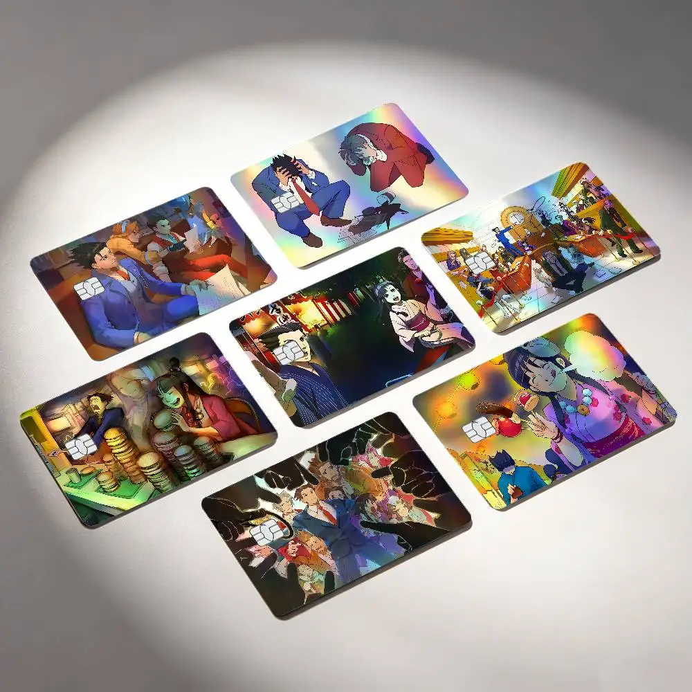 Autocollant réfléchissant laser A-Ace A-Attorney pour carte de crédit et de débit