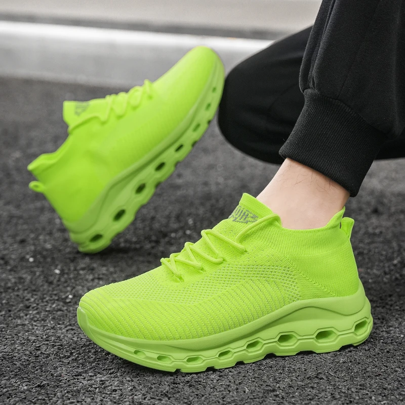 

Мужские кроссовки для бега на открытом воздухе, легкие, противоскользящие, износостойкие, повседневные, удобные, дышащие, на шнуровке, спортивные.