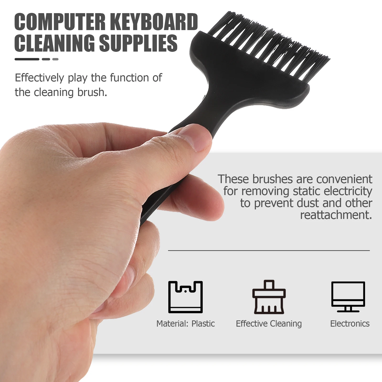 

4 Pcs Keyboard Cleaning Brush for Anti-Static Dust Equipment Portable Kit Handle