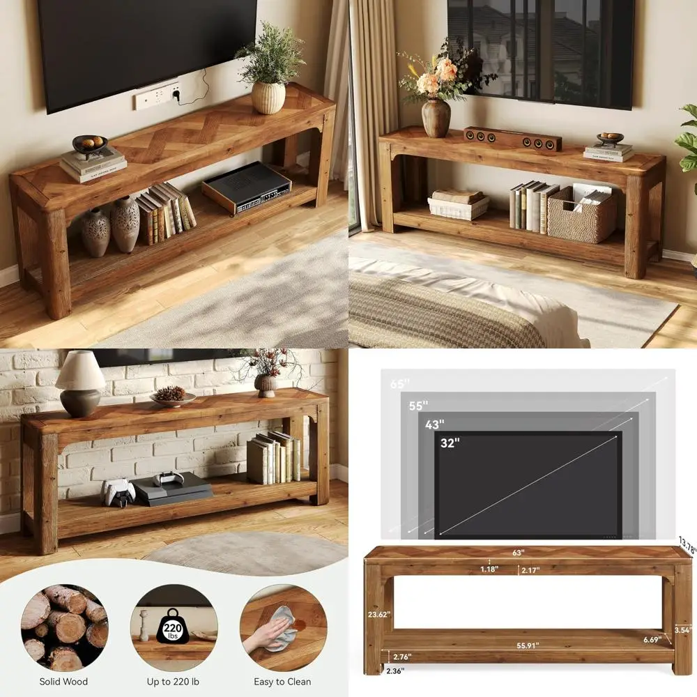 Solid Wood Tv Stand…
