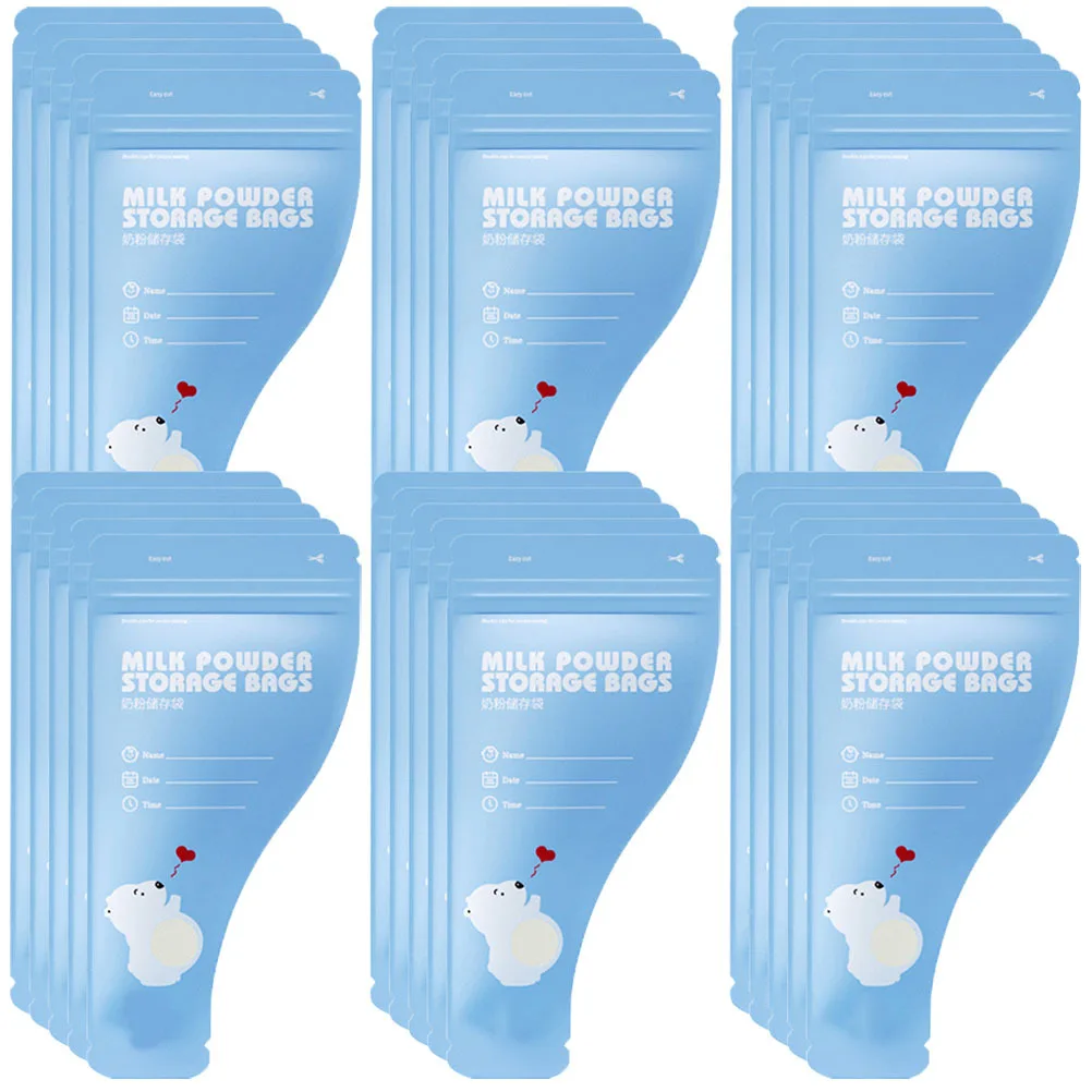 30 قطعة أكياس تخزين مسحوق الحليب القابل للتصرف المحمولة السفر صيغة موزع الحقائب محكم الغلق مختومة أكياس تخزين مسحوق الحليب
