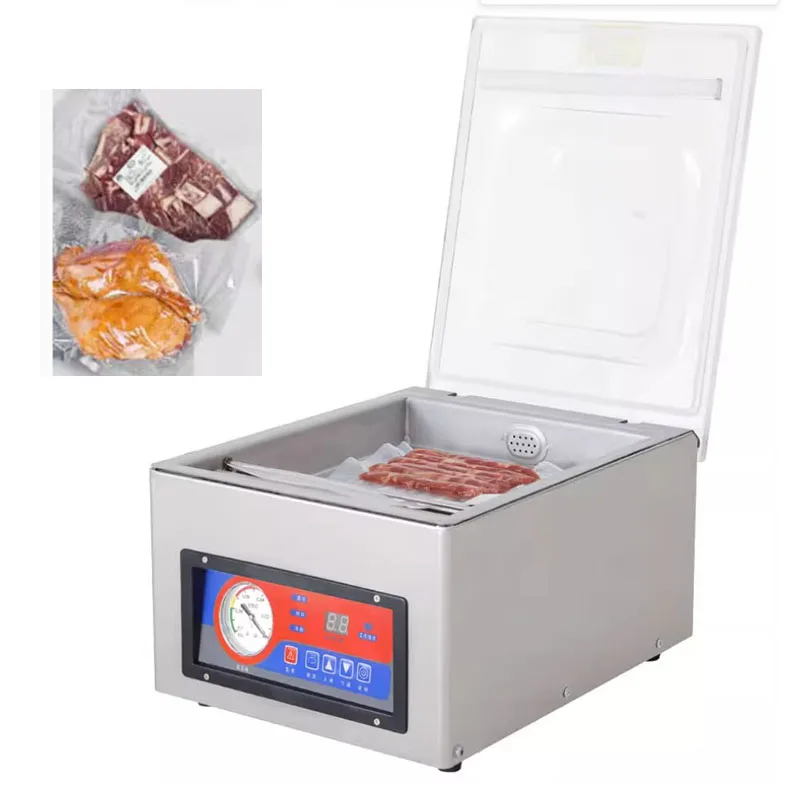 DZ-260C desktop commercial vacuum machine meat preservation fully automatic food vacuum packaging machine