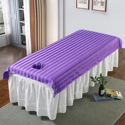 Beauty Bed Sheets for Beauty Salons Specialized use Spa Massage Bedspread Anti Wrinkle Bed Sheets With/no Holes