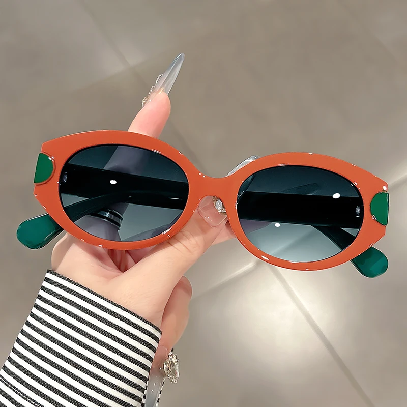 

Fashion party two-color oval personalized fashion street style shooting accessory single item sunglasses