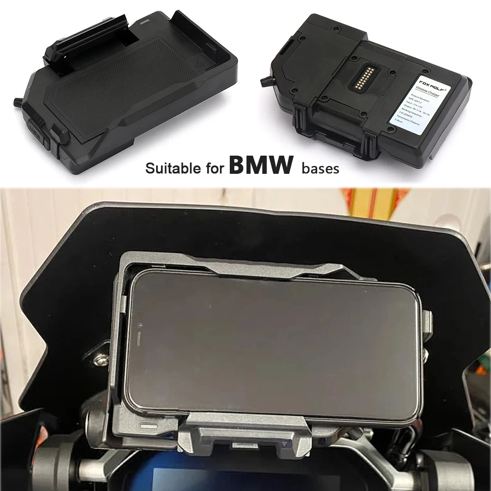 

Wireless Charger Phone Holder For BMW R1200GS R1250GS ADV R1300GS F750GS F850GS F900GS R1250R USB Fast Charging Motorcycle Mount