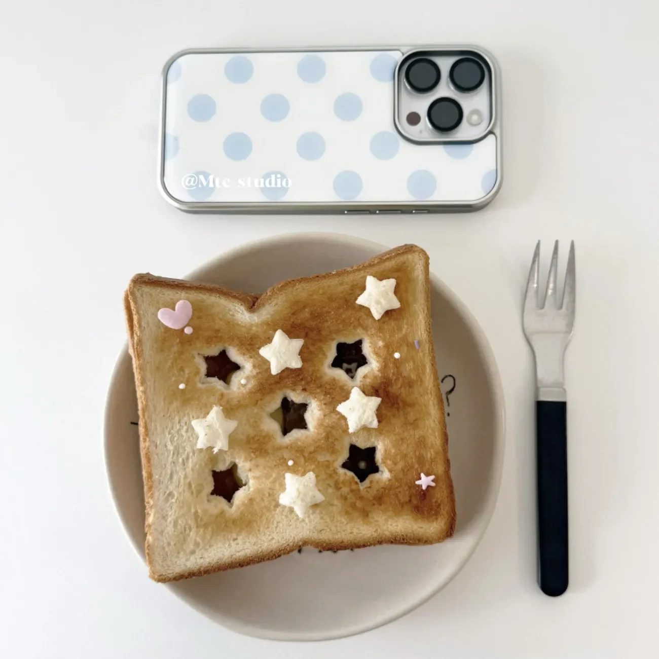 Korean Full Screen Blue Polka Dot Phone Case for iPhone 17 16 15 14 13 12 11 PRO MAX 17air 16e MINI XR XS 7 8 PLUS Matte Cover - view 4