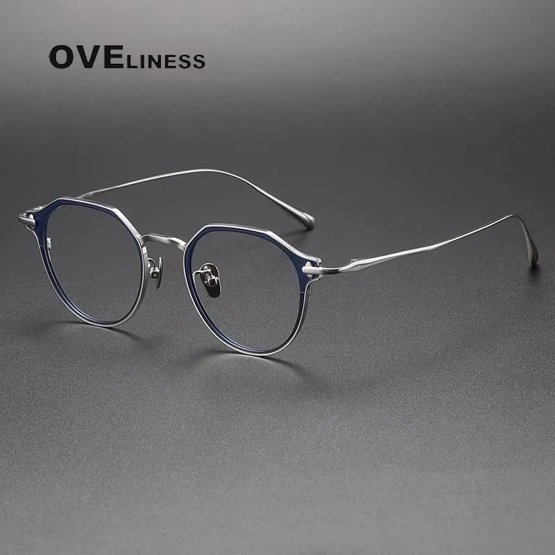 

Pure Titanium Glasses Frame Men Women Vintage Round Eyeglasses frames Retro High Quality Eyewear Spectacles