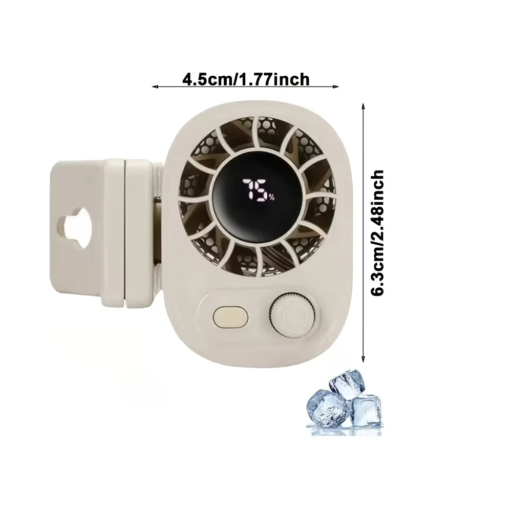 Clip-On Car Fan 360° Rotatable 100-Speed Multi-Scene Portable Fan Long Service Life Lightweight USB Rechargeable