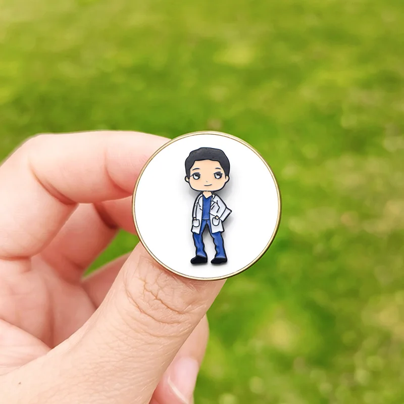 2022 Grey's Anatomy Glass Brooch Bag Decoration Cartoon Poster Nurse Fashion Lapel Pin for Fans Souvenir Brooches Gift