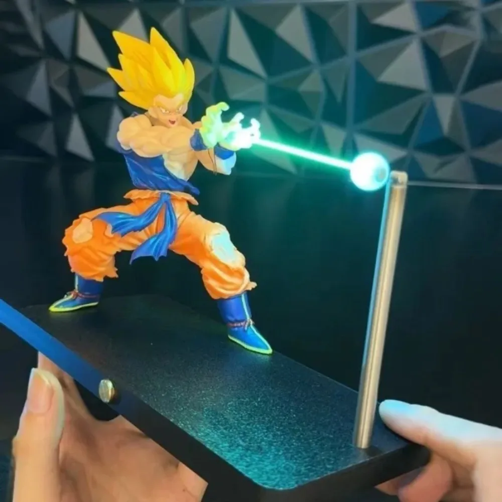 Bandai Dragon Ball Anime Sun WuKong Nikolatoy Figura Kamehameha Luce notturna magnetica Modello Ornamento Bambola Decorazione da scrivania Regalo giocattolo