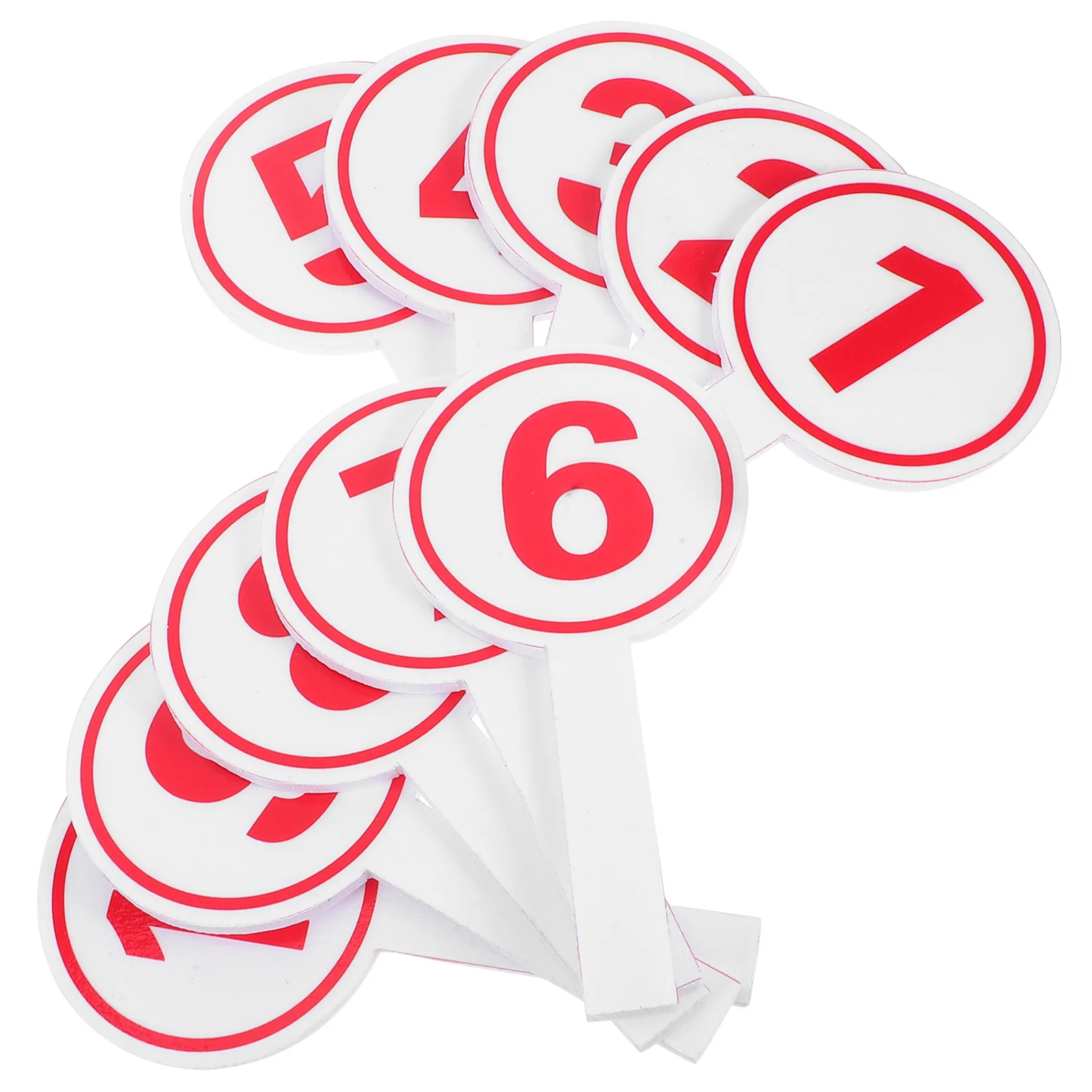 10 قطعة علامات تسجيل أرقام التشجيع: مجاذيف محمولة خفيفة الوزن 1-10 للتصويت على الأحداث الفصول الدراسية الرياضية لوحة النتائج القابلة لإعادة الاستخدام