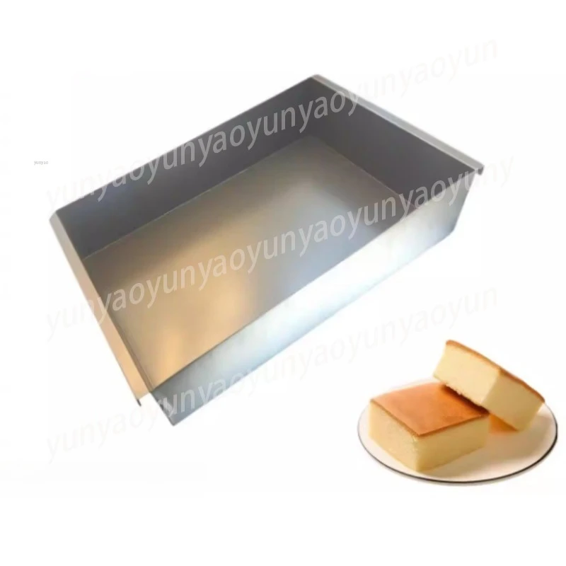 Commercial Deep Castella Cake Pan, Non-Stick Straight Edge Baking Tray for Water Bath Roasting