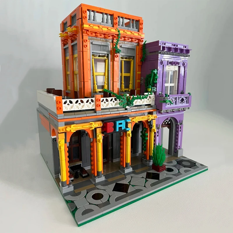 Lezi 6022 La Habana Bistro estilo Habana restaurante cubano Frijoles arquitectura modelo DIY Mini bloques juguete de construcción sin caja