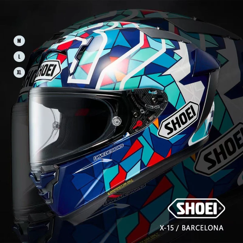 

Shoei X-Fifteen анфас уличный мотоциклетный шлем Marquez Barcelona TC-10 X-15 шлем