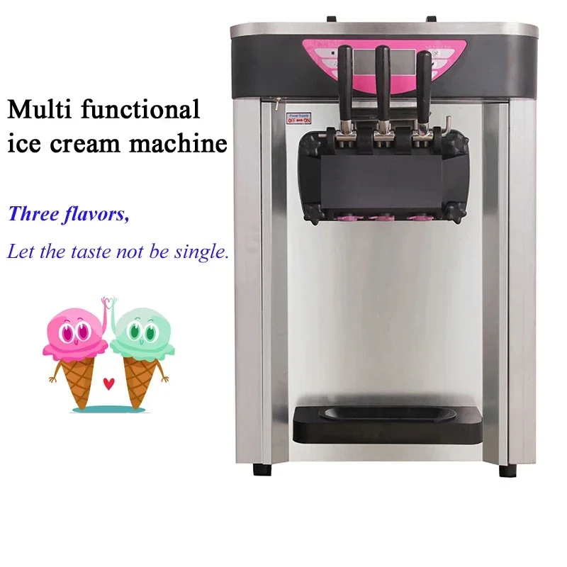 

Коммерческая машина для мягкого мороженого, электрическая, 25 л/ч, 3 вкуса, машина для мороженого с сладким конусом, 110 В/220 В