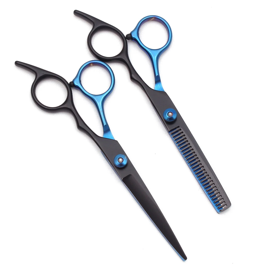Haarschaar 6 inch Japanse roestvrijstalen kappersschaar blauwe haarschaar kapperszaak uitdun schaar kapselset kam C1001