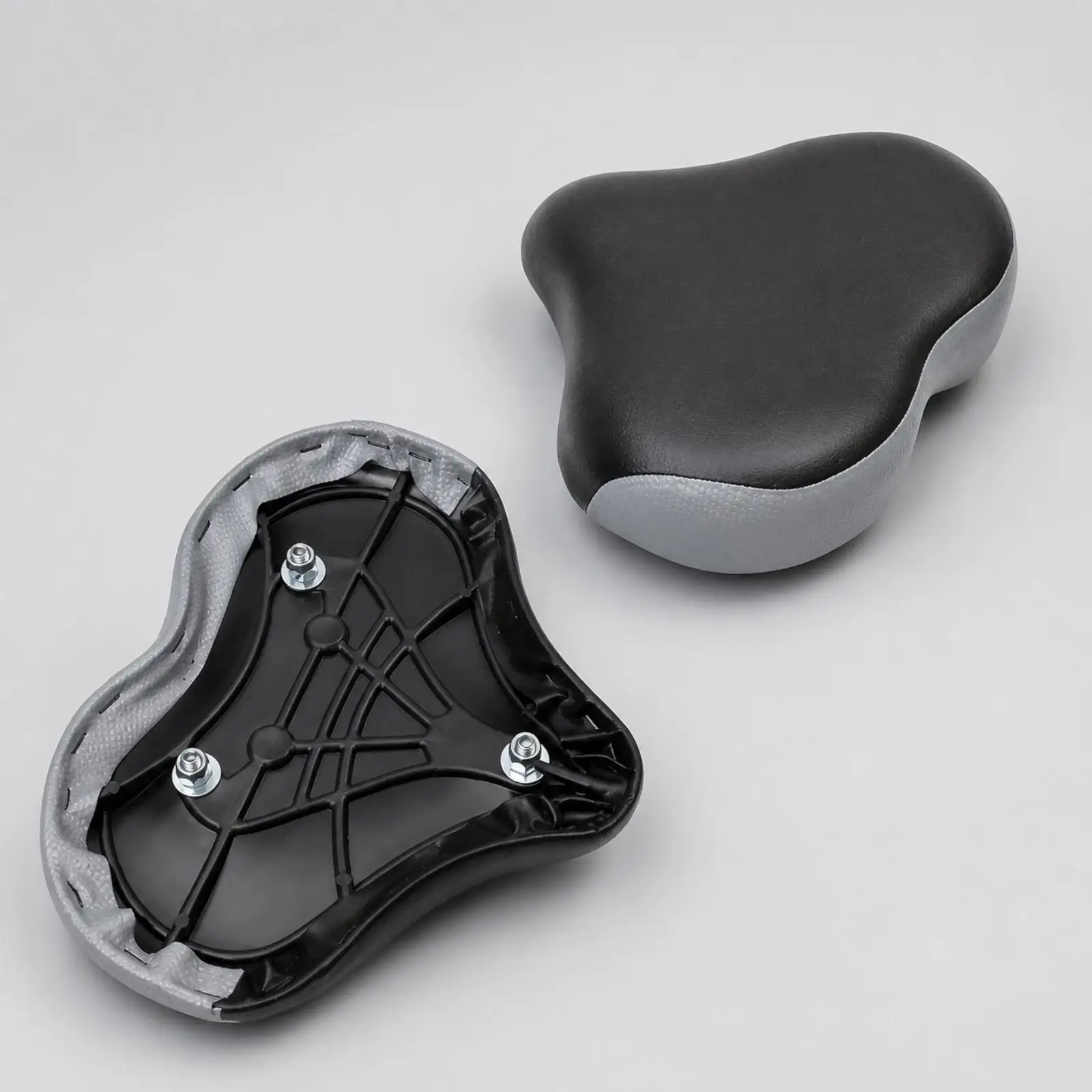 Ergonomic Exercise Bike Seat Replacement with Broad Contoured Design for Stationary Bicycles Electric Cycles and Rehab Equipment