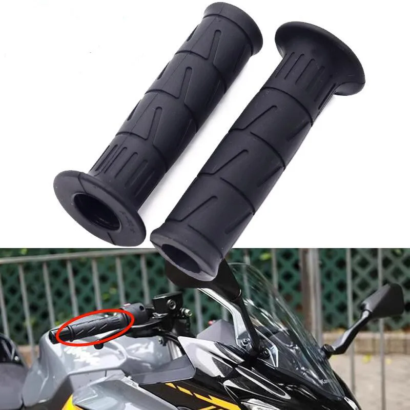 A Pair Motorcycle Handlebar Motocross Grips Rubber Scooter Handle 7/8'' 22MM Universal For Kawasaki Honda Suzuki Ducati Yamaha