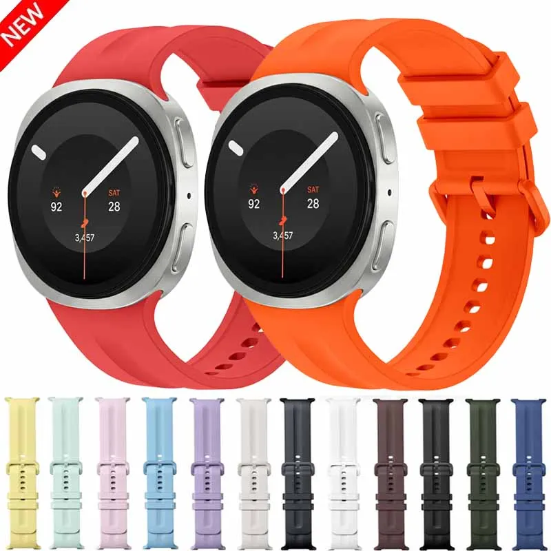 Official Silicone Strap For Samsung Galaxy Watch 9/8 40/44mm Breatable Wristband For Galaxy Watch 8 Classic 46mm Sports Correa