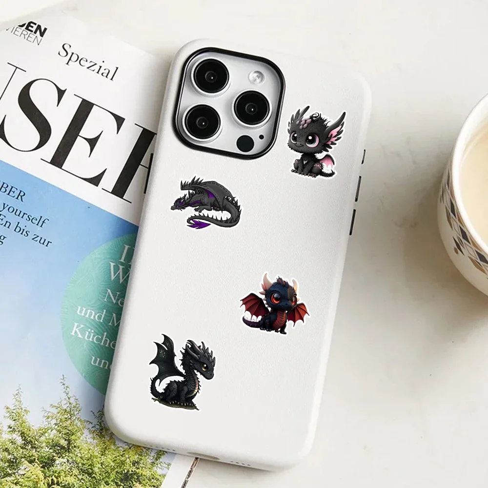 48pcs Cool dragon sticker self-paste can be used for desktop, wall, mobile phone case and other decorations, surprise gifts