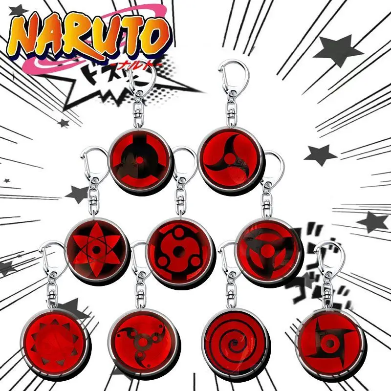 

Anime Peripherals Akatsuki Figure Acrylic Pendant Sharingan Sasuke Uchiha Figurine Acrylic Keychain Decoration Collection Toys